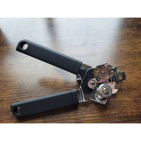 Used Stainless Steel Can Opener w/Black Polymer Handle - Picture 5 of 9
